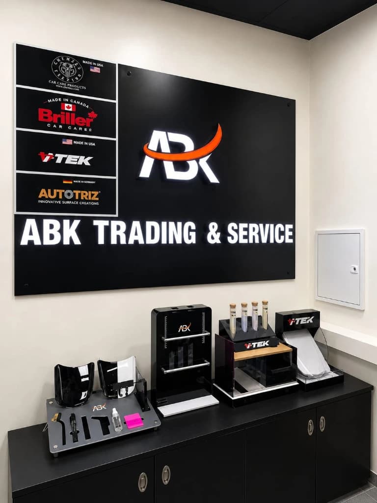ABK Trading & Service Showroom Wall & Testing Counter in Mesaimeer Doha